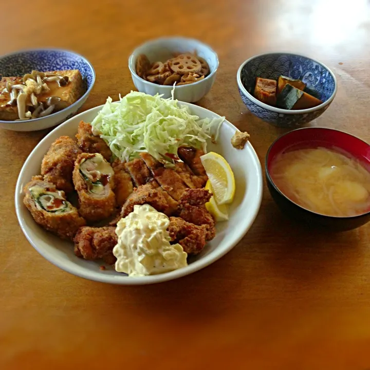 揚げもの盛り合わせ定食|NGさん