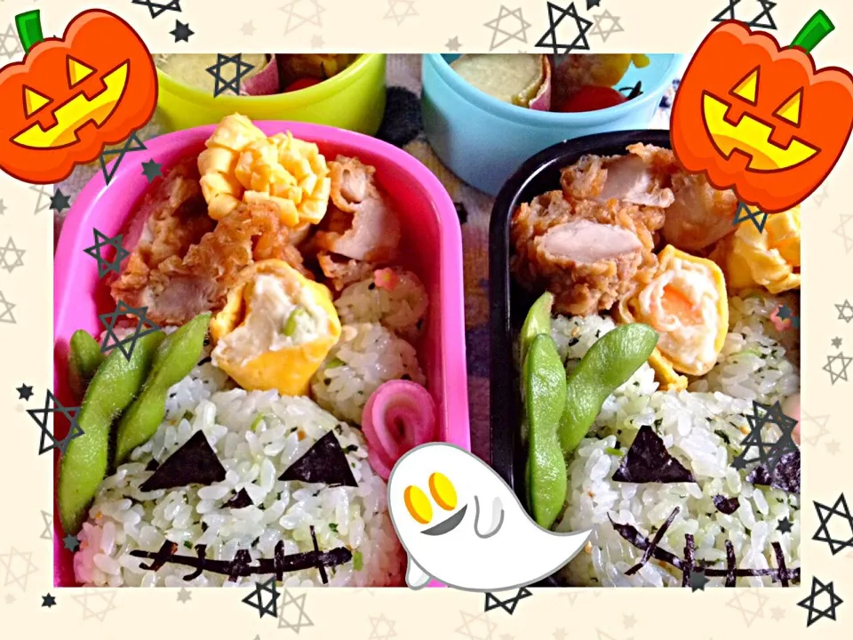 幼稚園のお弁当 9/30⁂jack-o'lanternになっちゃったサボさん😁⁂|5児のママさん