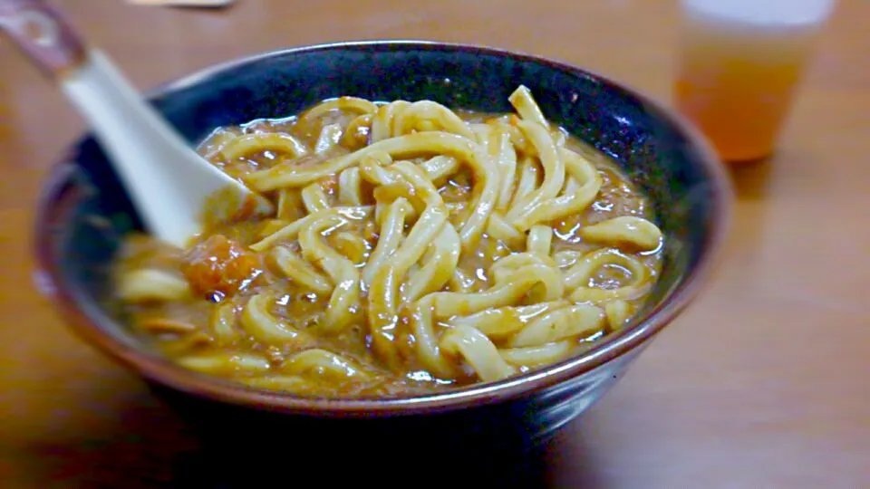 Snapdishの料理写真:残ったカレーでカレーうどん！|ayakaさん