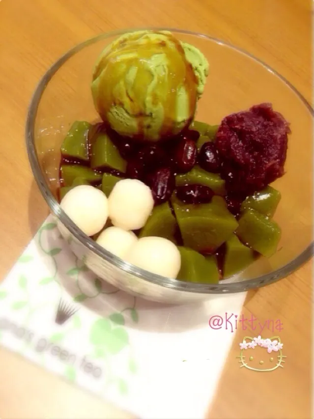 Snapdishの料理写真:(((⌯¤̴̶̷̀ω¤̴̶̷́Matcha Anmitsu💚~ƕ♡ ͛꒰ू ऀ•̥́ꈊ͒ੁ•ૅू॰˳ऀ꒱ ͟͟͞  ̊ ̥  ̥|🎀Kittyna🌸さん