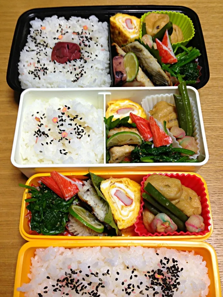 １０月１日３人弁当|川上千尋さん