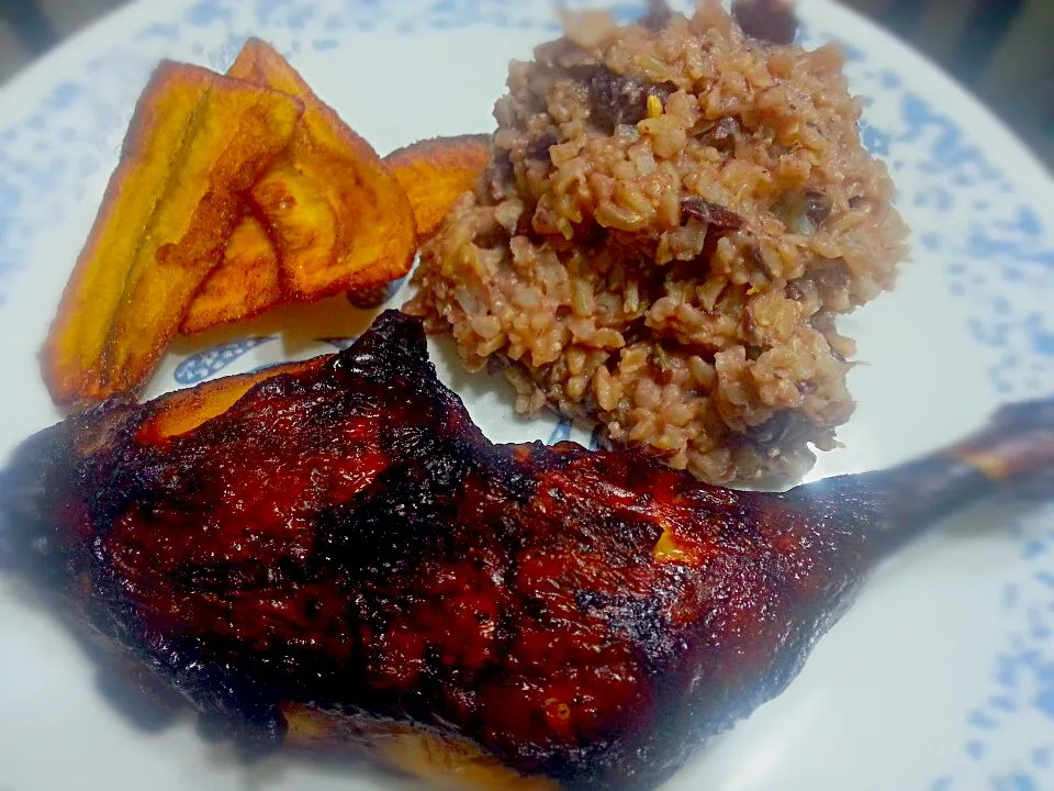 Jamaican Jerk Chicken, Rice & Peas, Fried Plantain|S Theoさん