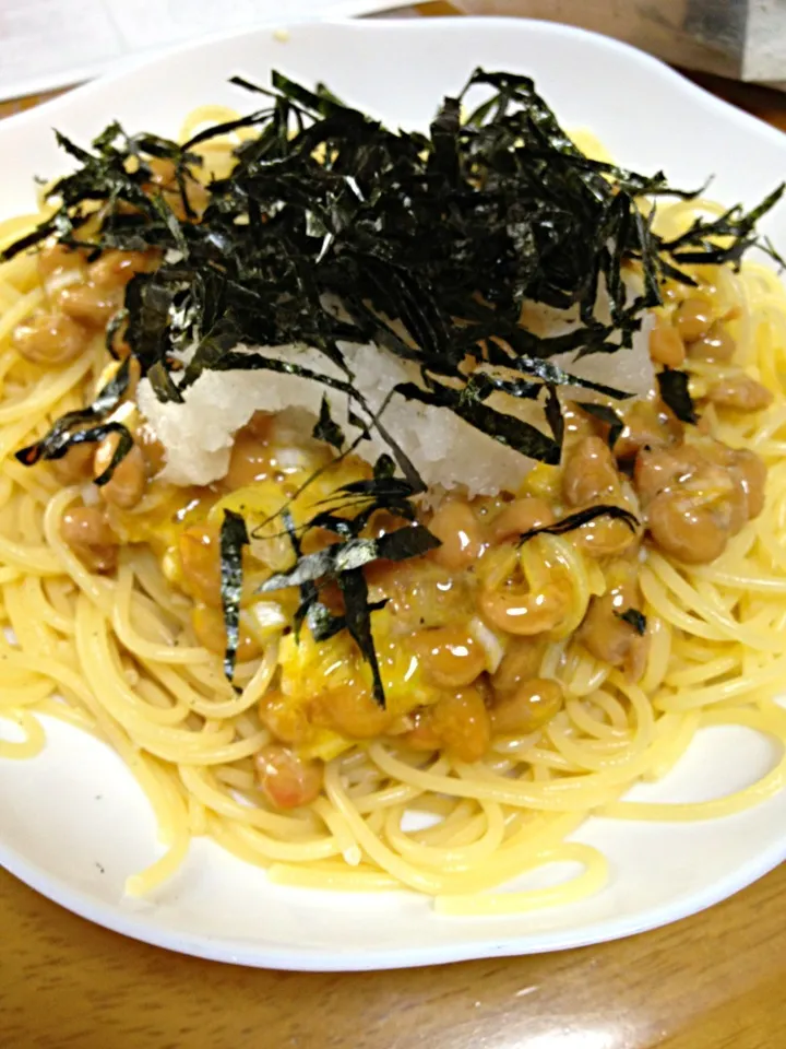 納豆パスタ|けいさん