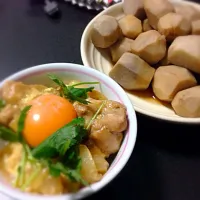 親子丼と里芋の煮物|amimoさん