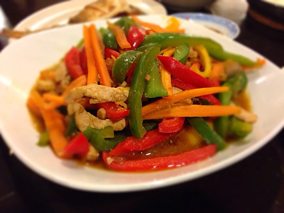 Fried Three Colour Capsicum|Genie Cullenさん