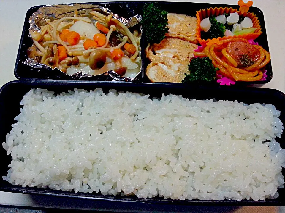 Snapdishの料理写真:鱈のホイル焼き弁当|茶々丸さん