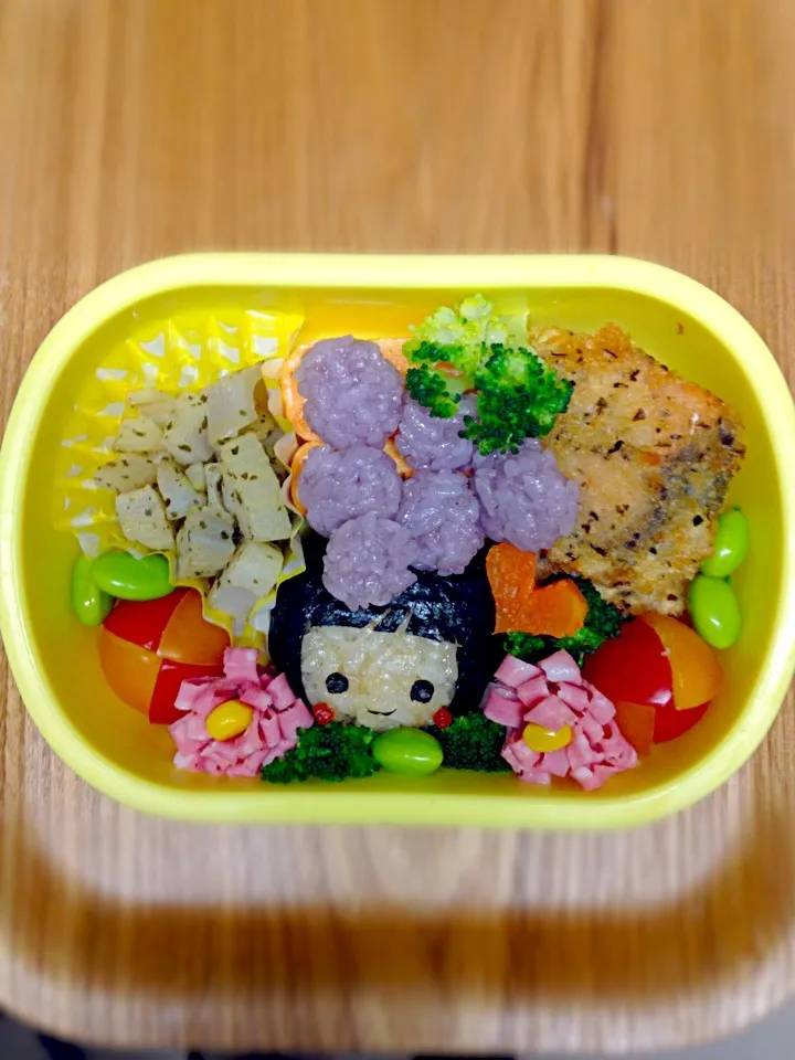 ブドウ🍇乗せちゃった弁当😆|ともさん