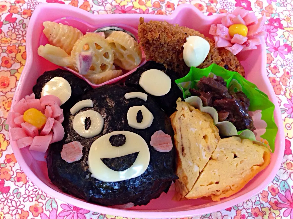 娘の幼稚園弁当♡くまもん！|T home's clotheさん