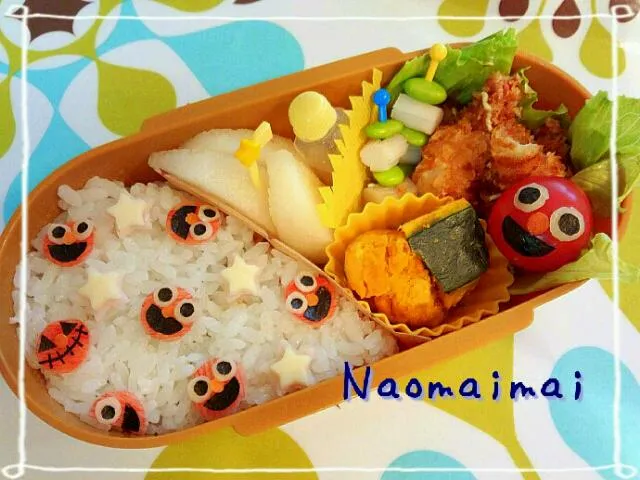 ひろりんｻﾝがお手本＊エルモいっぱい弁当♡|Naomaimaiさん