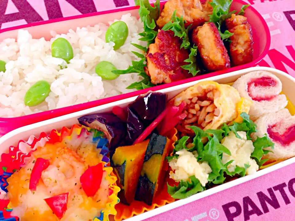 ハンバーグ☆娘弁当((((●･ω･)ﾉ☆|kaoriさん