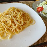 味噌バタクリームパスタ|むきたまごさん