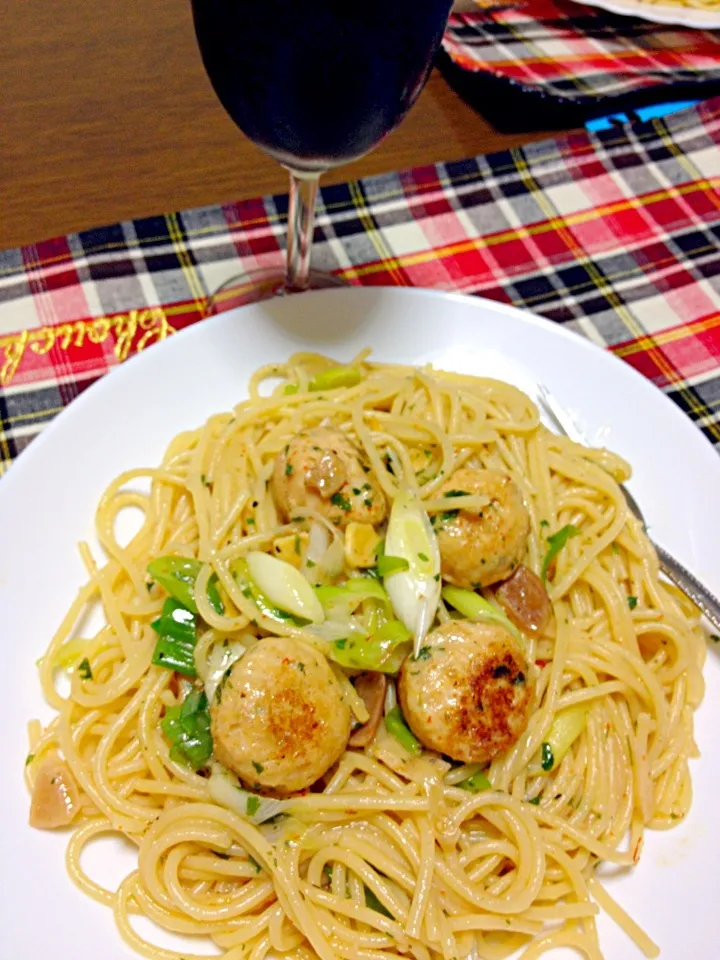 My own version of  peperoncino spaghetti 🍝🍷|judith sawahataさん