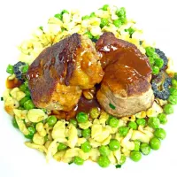 Veal Medallions with Herb Spätzle, Sugar Peas & Fresh Morels|zikazakaさん