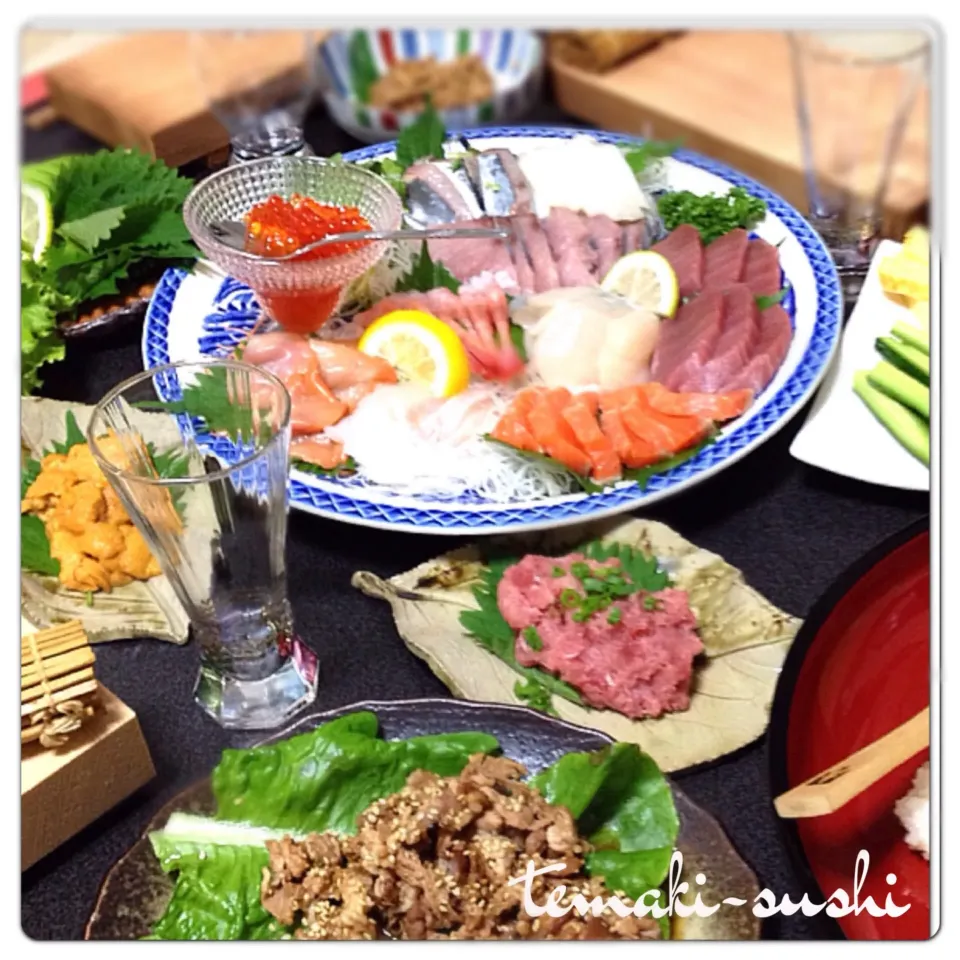 お誕生日の手巻き寿司|funakeiさん