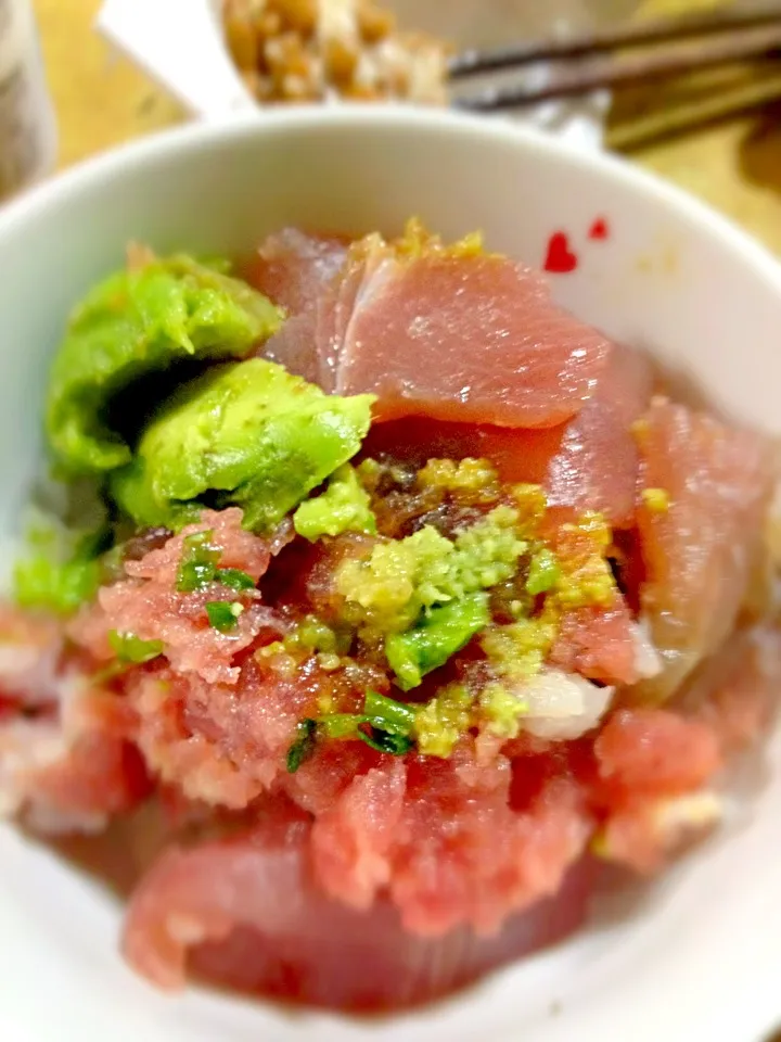 Snapdishの料理写真:大好きマグロ丼♪( ´θ｀)ノ！|Ayakoさん