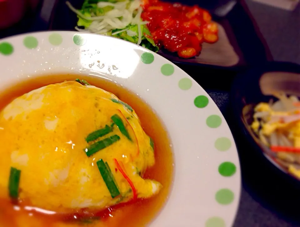 天津飯とエビチリ|あおいさん