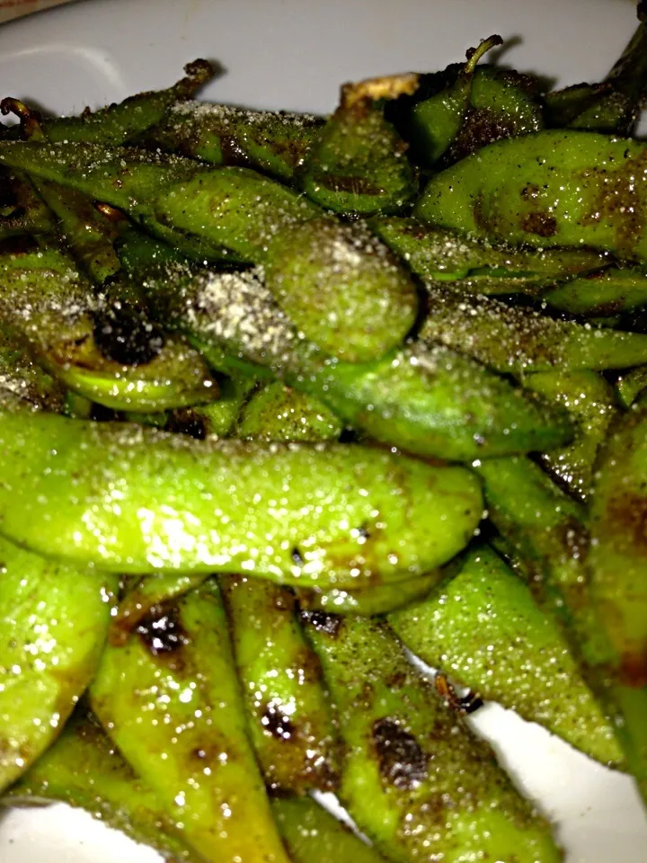 指まで美味し~枝豆のオイスターソース焼き つまみ|えりんぎさん