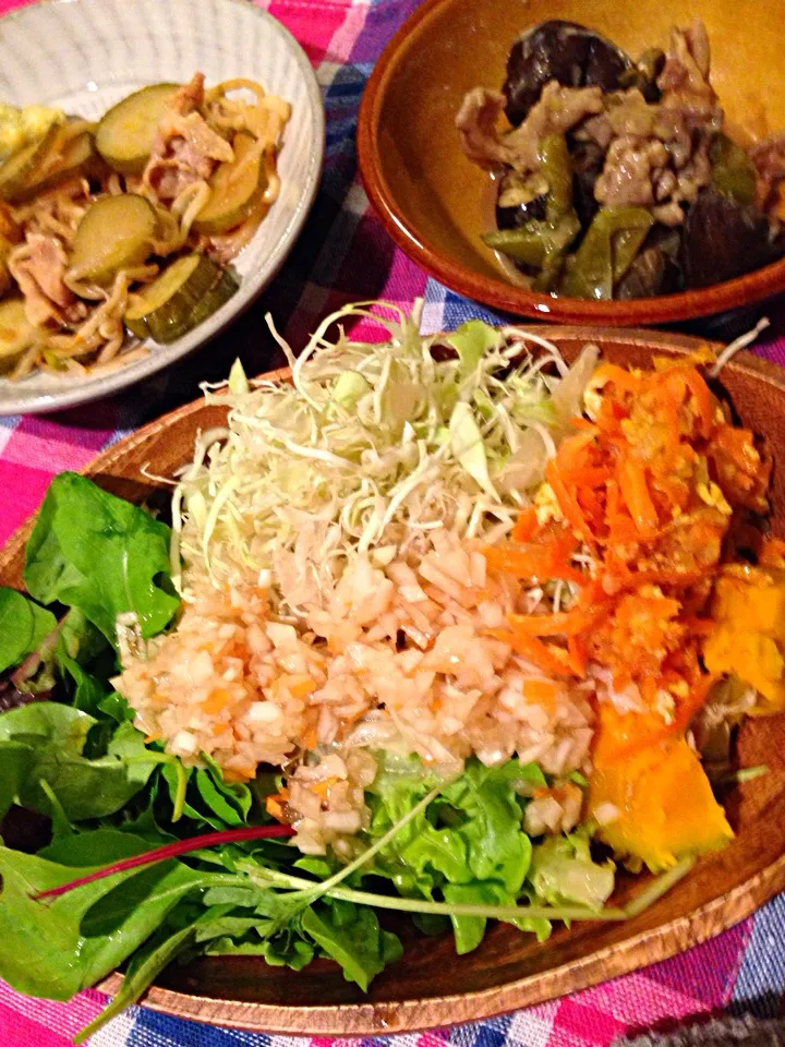 全て作り置きー！な夕飯|きらきらどんさん