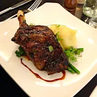 Snapdishの料理写真:Angus Rib Eye with steam veg with honey infused truffle and mash|juicysfoodpornさん