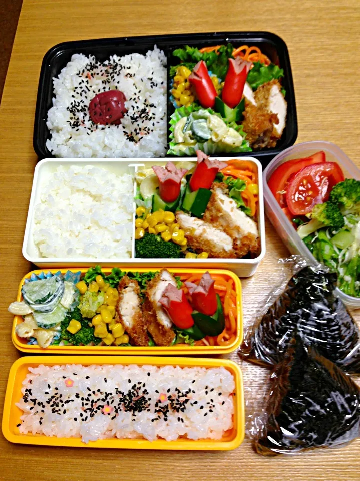 １０月４日３人弁当と夜弁当|川上千尋さん