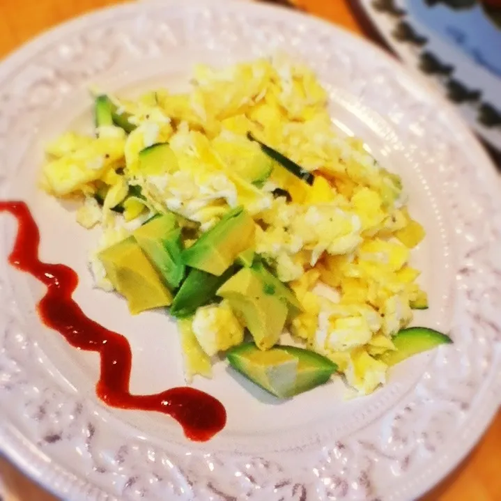 Eggs with zucchini and avocado|Sai linさん