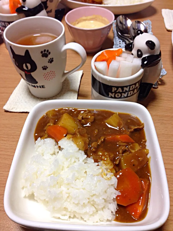 カレーと大根(*^^*)|こんこんさん