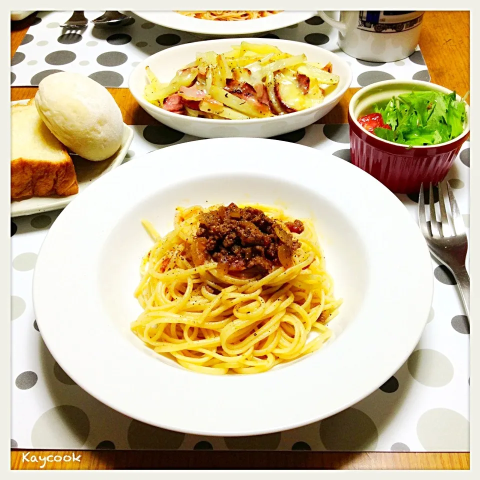 お手軽イタリアンの夕飯🐾|Asahimaruさん