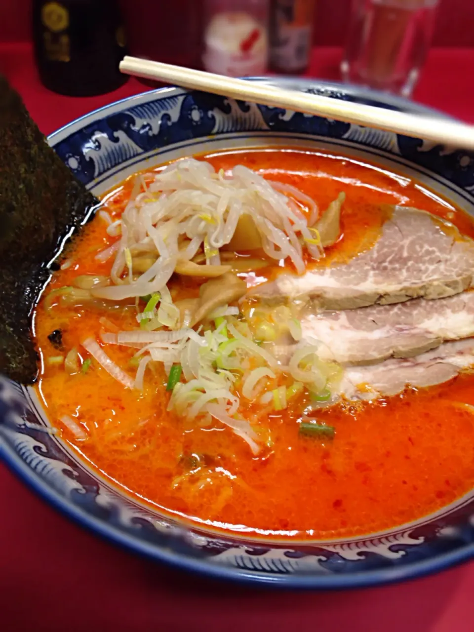 Snapdishの料理写真:赤とんこつラーメン‼️|wildcat山猫さん