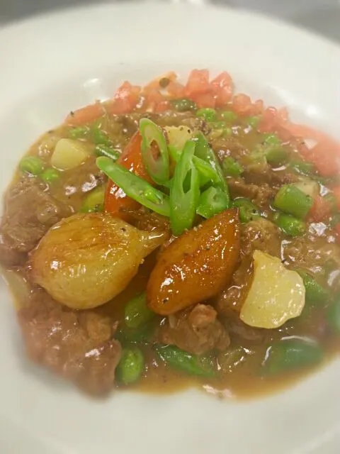 Snapdishの料理写真:lamb stew I made and got a 100% on it in Le Cordon Bleu in Boston|Tjay Princeさん