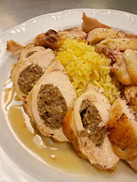 Chicken Breast Stuffed w/ Mushrooms and Rice Pilaf|Tjay Princeさん