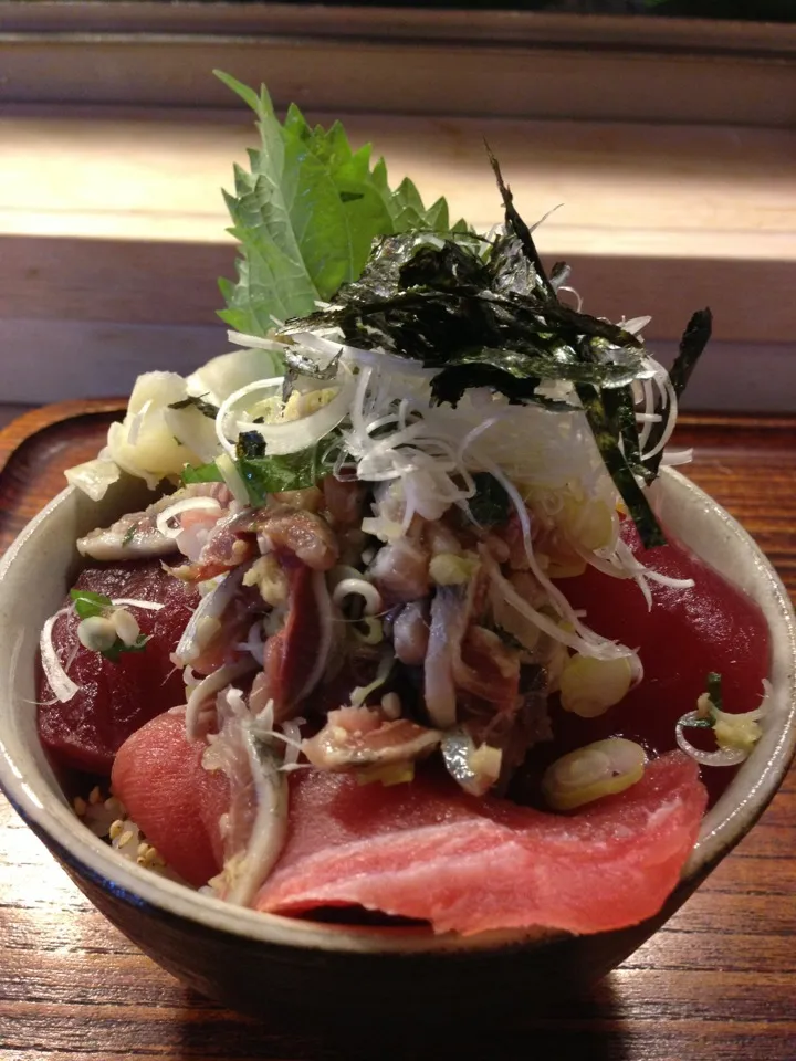 鰯たたきと鮪丼|佐藤邦義さん