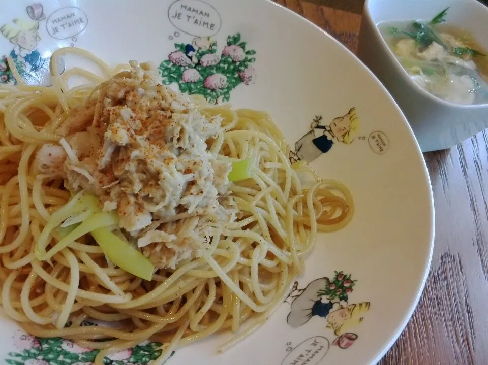 今日は妹んちから♪ランチはチキンゴママヨ乗せのパスタ☆|key♪さん