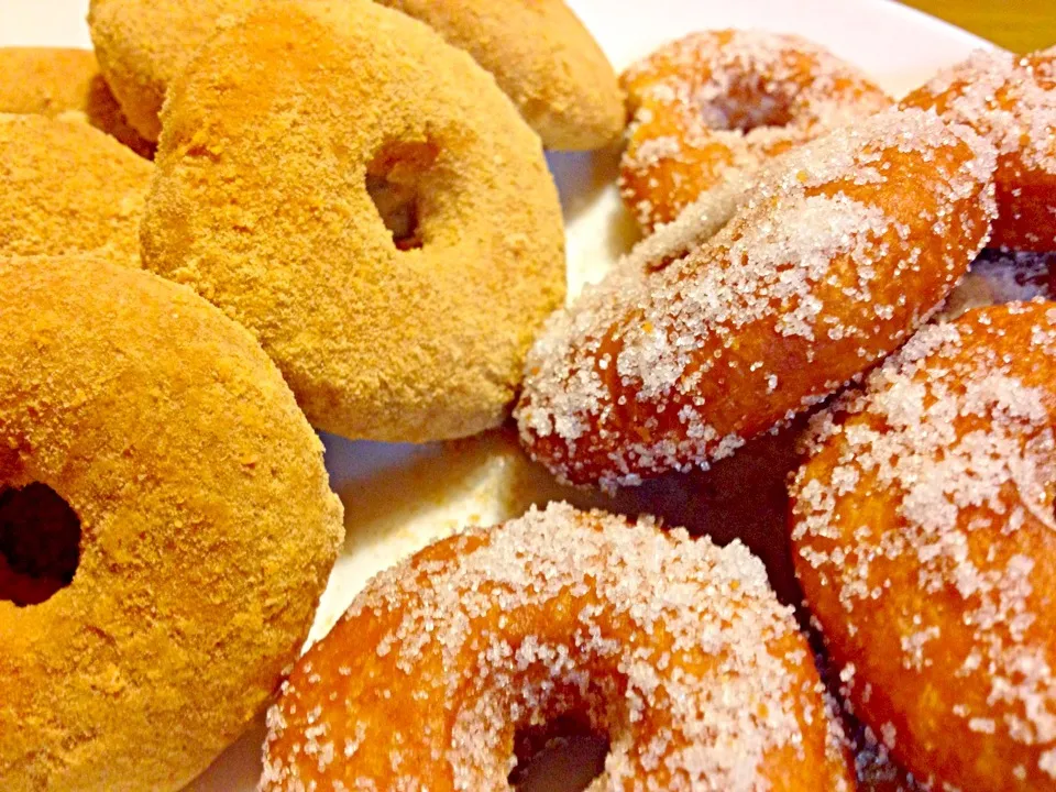 コストコパンケーキミックスでドーナツ作った～🍩🍩|かずみさん