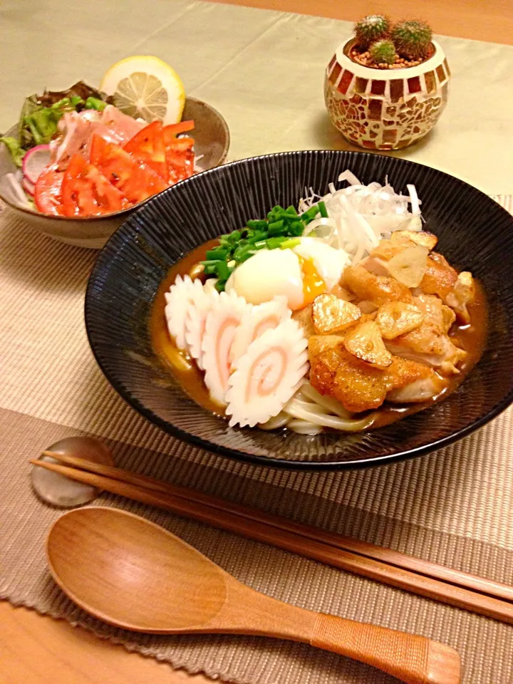 チキンカレーうどん♡                       中村さんち風♫|くうちゃんさん