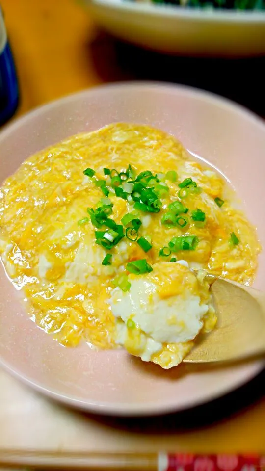 おぼろ豆腐の玉子あんかけ🐣|ちはるさん