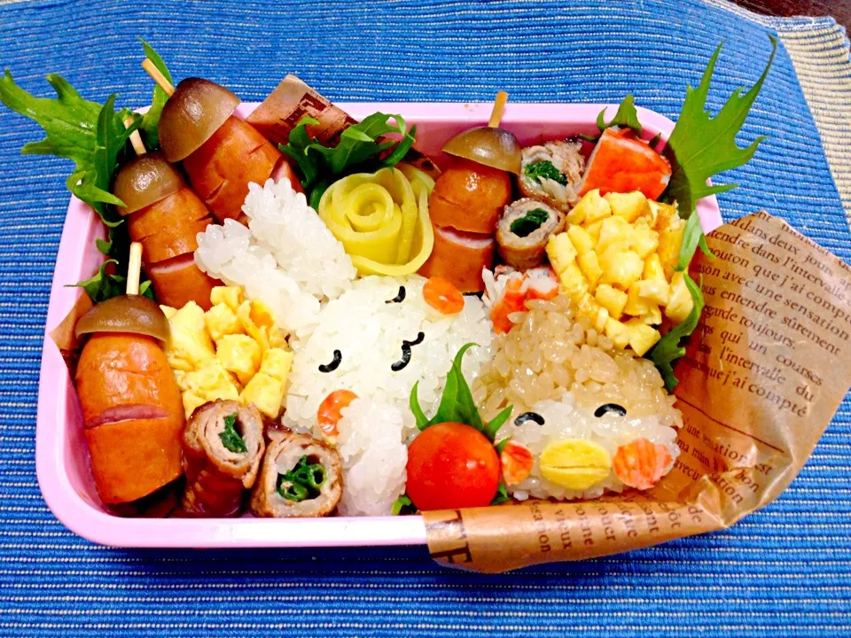 Morimiちゃんのうさぎさんと栗どりのお弁当|富士子🍒🐰🍓さん