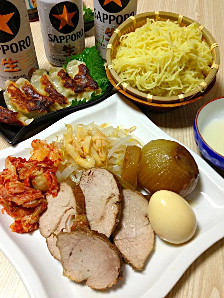 つけ麺＆餃子の完成( ´ ▽ ` )ﾉ|伍龍やすさん