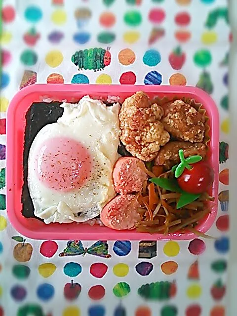 10/6中１娘お弁当|お花大好きママさん