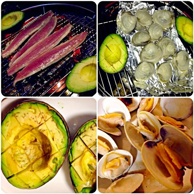 Charcoal-grilled avocado,clam&Pacific saury
♨️炭火焼ｱﾎﾞｶﾄﾞ🐚はまぐり🐟秋刀魚|🌈Ami🍻さん