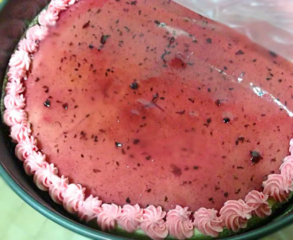 Black currant mirror cheesecake|sharon teoさん