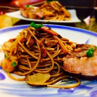 Snapdishの料理写真:香煎鴨胸 佐巴沙米克醋義大利麵|kenさん