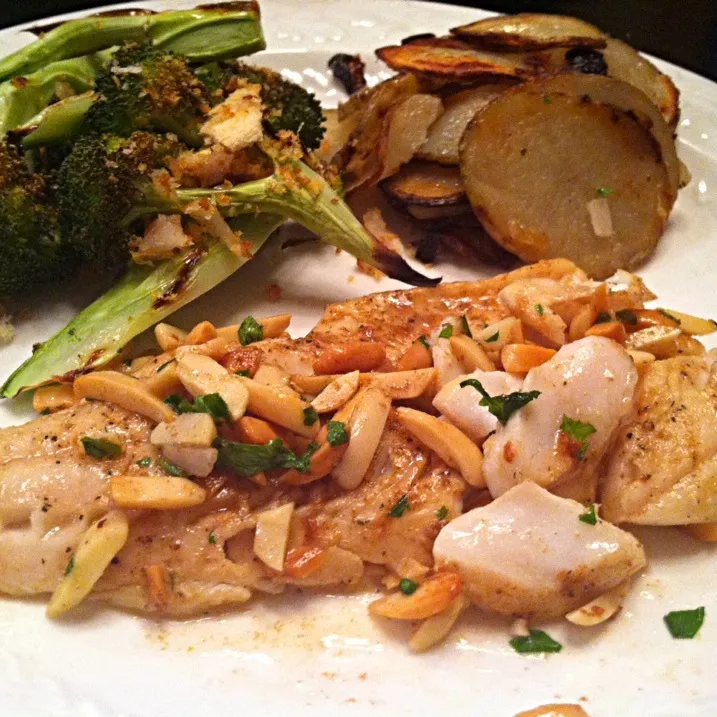 Snapdishの料理写真:Canadian Walleye with Almond Brown Butter Sauce|K Goodnessさん