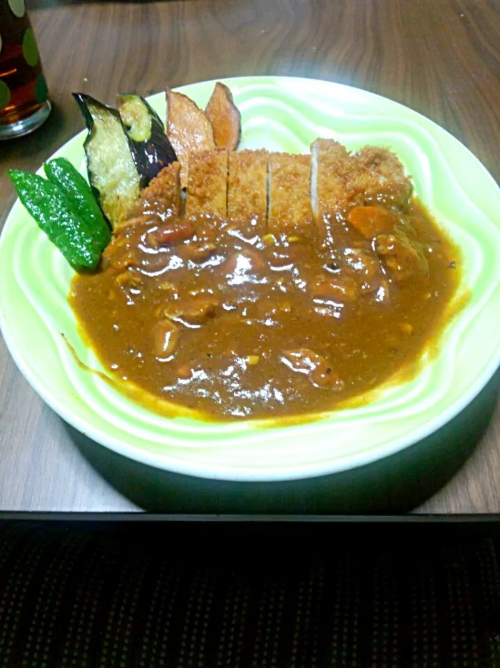 カツカレー　素揚げ野菜のせ|Yuki Niiyaさん