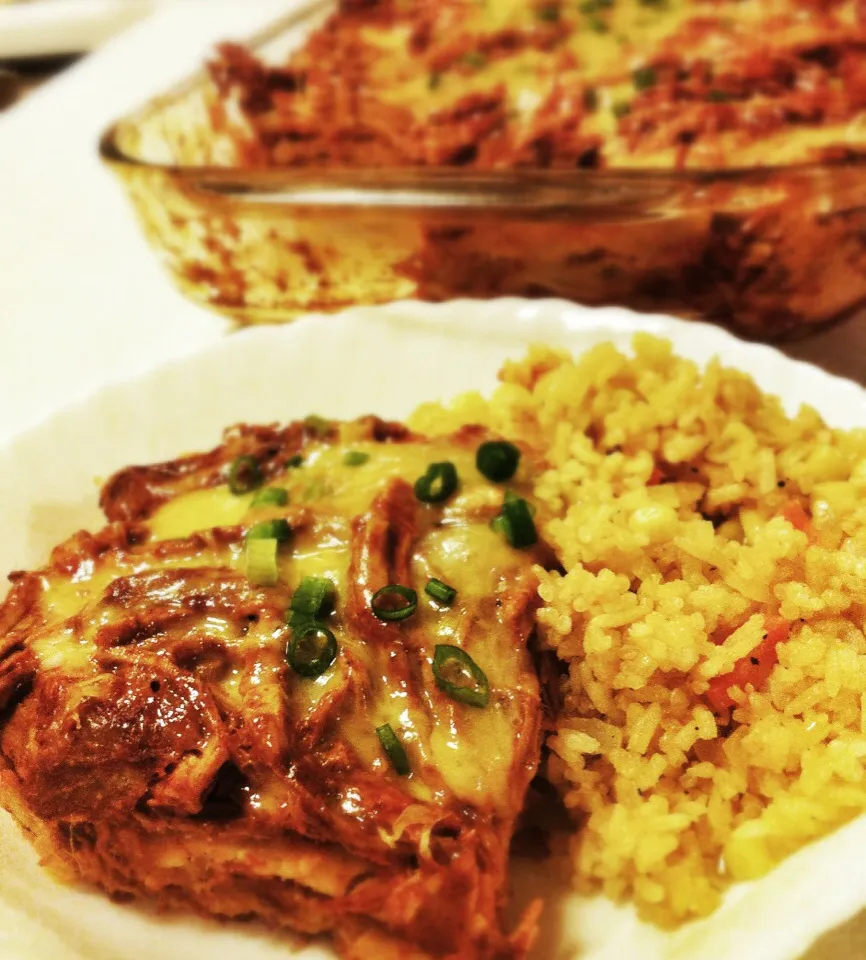 Turkey enchilada casserole thing. 😛|mamaeriさん