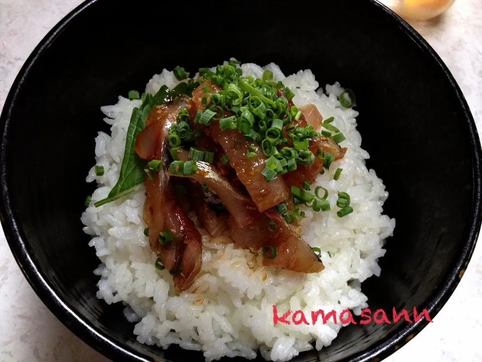 鰺のタタキ丼|かまさん