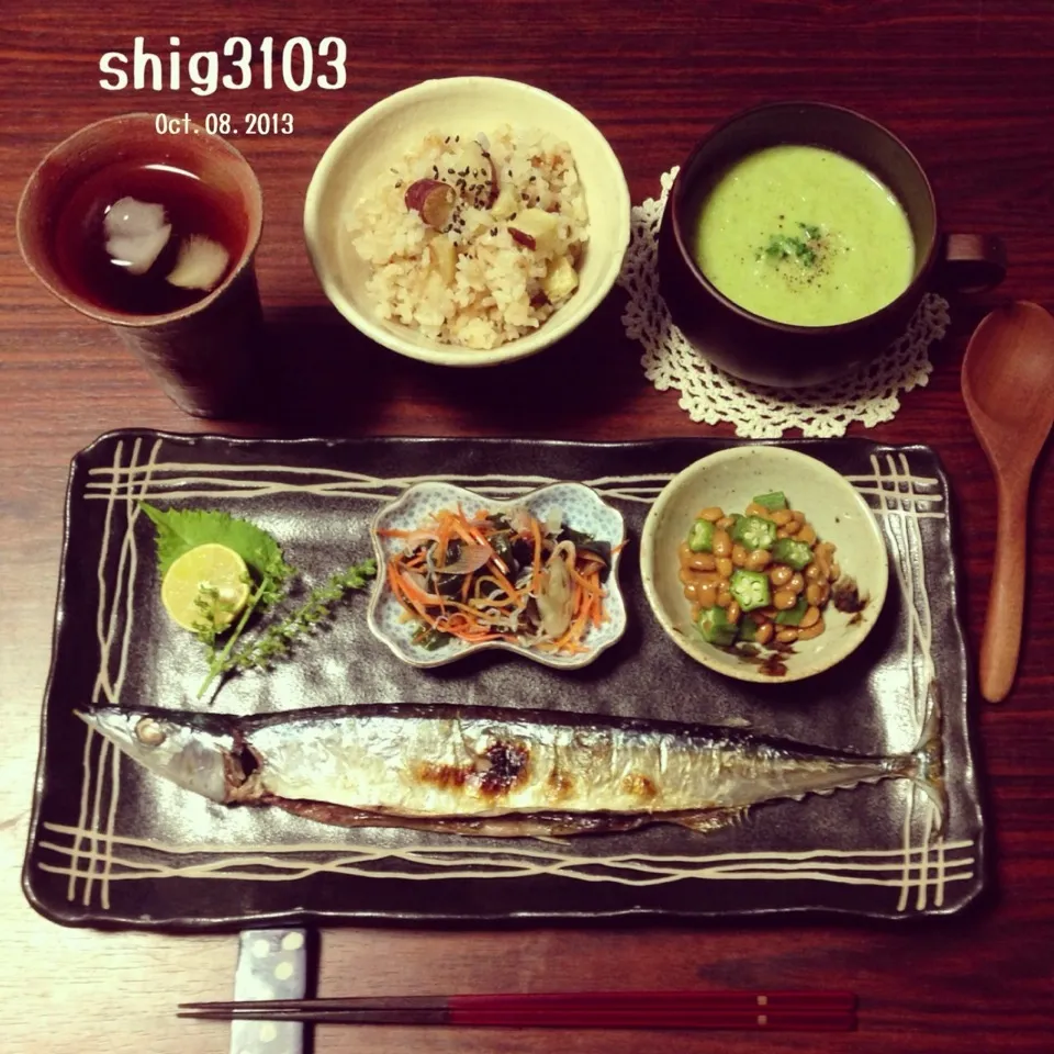 Snapdishの料理写真:秋の夜長を楽しむお夕飯☂|さと⋆さん