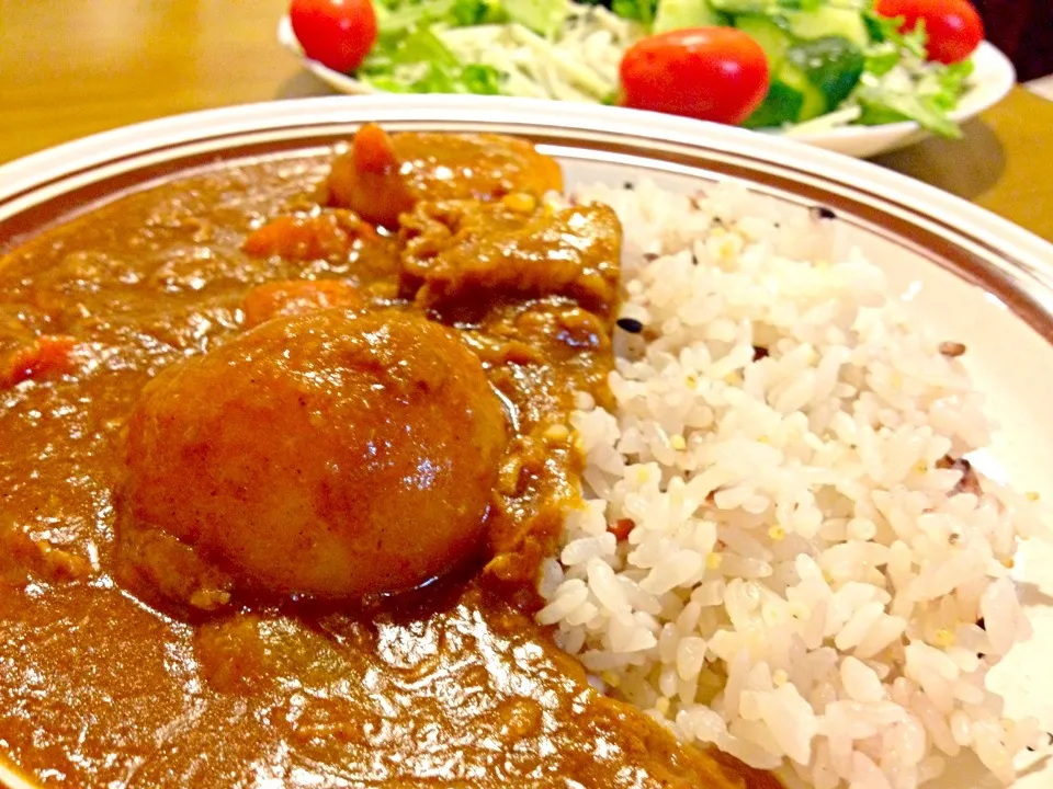 ベジブロスでカレー作ったぞな夕食🍛🍛|かずみさん