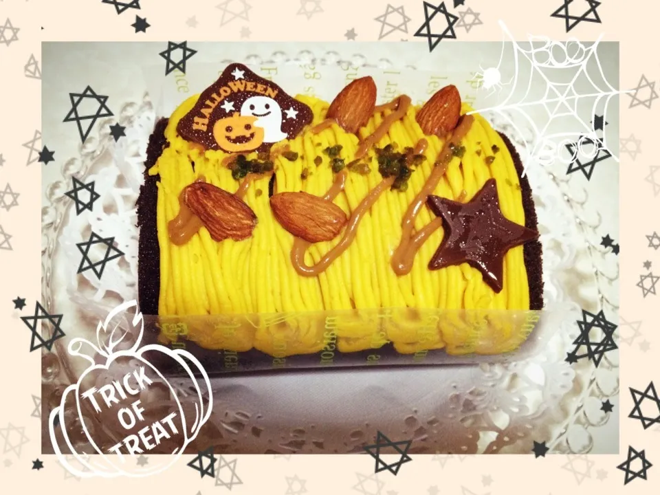 Snapdishの料理写真:👻ハロウィンロールケーキ🎃|みきぴょん♪さん