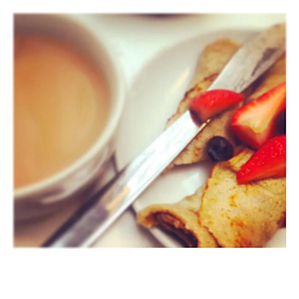 Home made pancakes and tea- snack time! 😍|mathildaさん