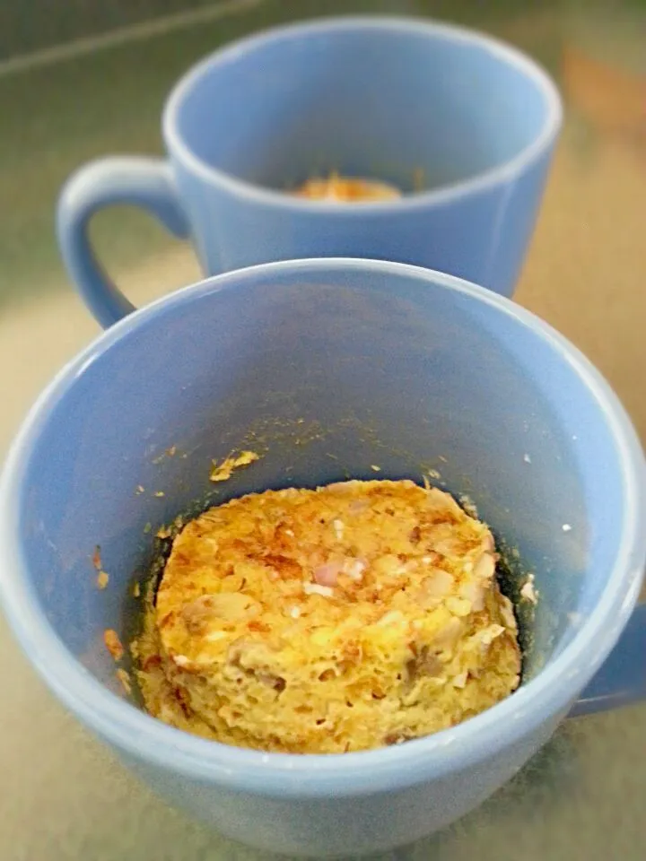 1 minute, 10 second Coffee Mug Quiche with Cheese, Mushroom & Onion|S Theoさん